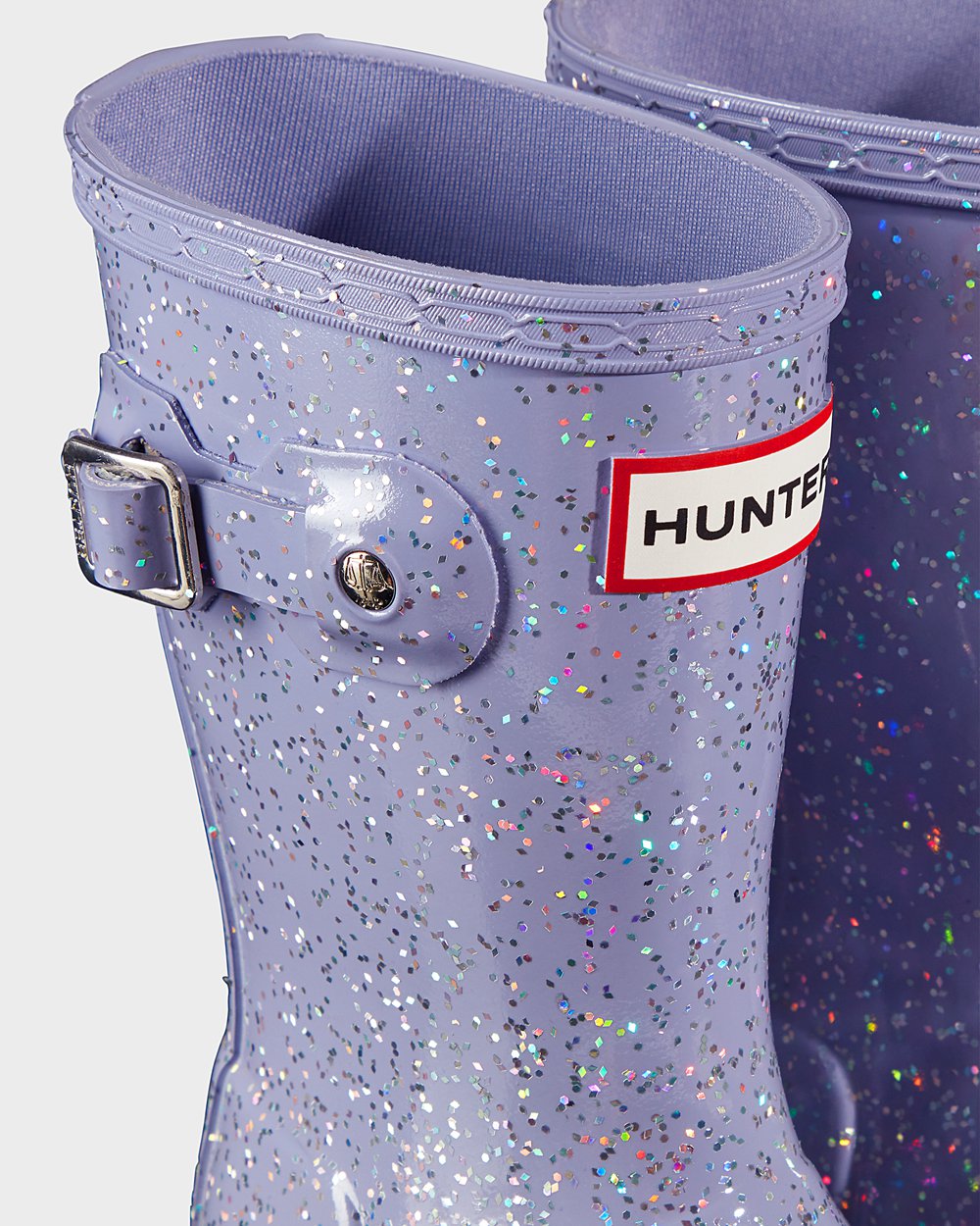 Kids Rain Boots - Hunter Original Little Giant Glitter (06BJRHLNW) - Purple